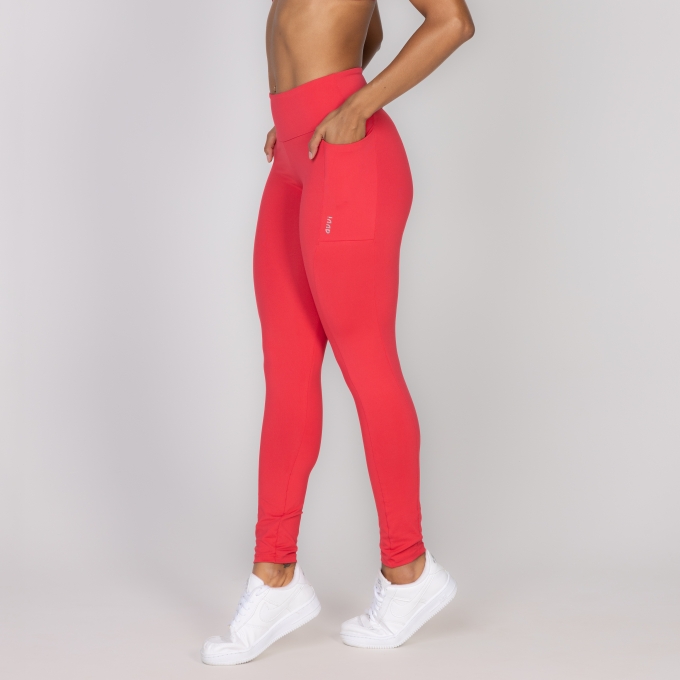 LEGGING BASIC POCKET VERMELHO