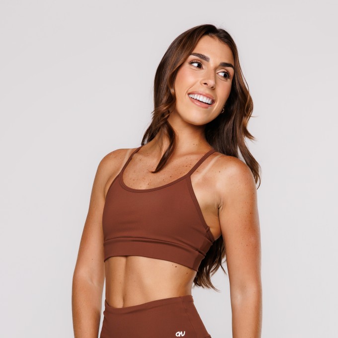 Top Básico Decote U Capuccino