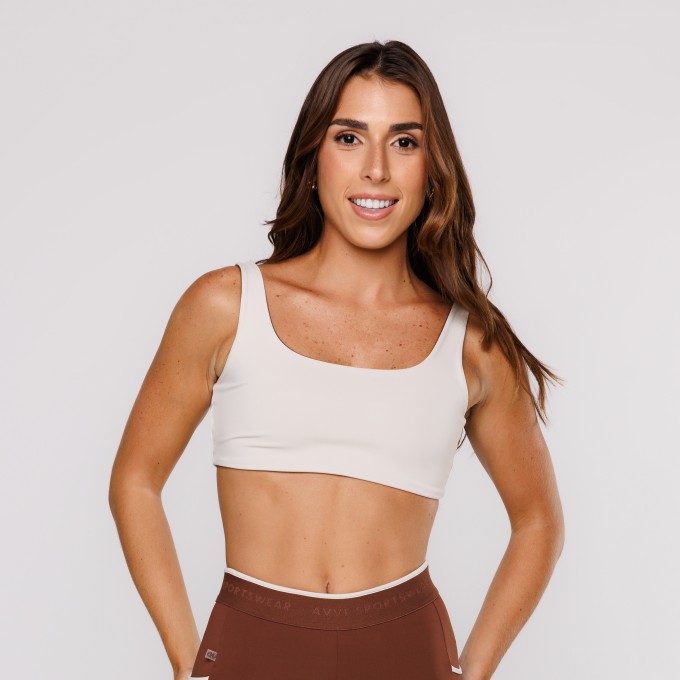 Top Dupla Face Embutido Capuccino